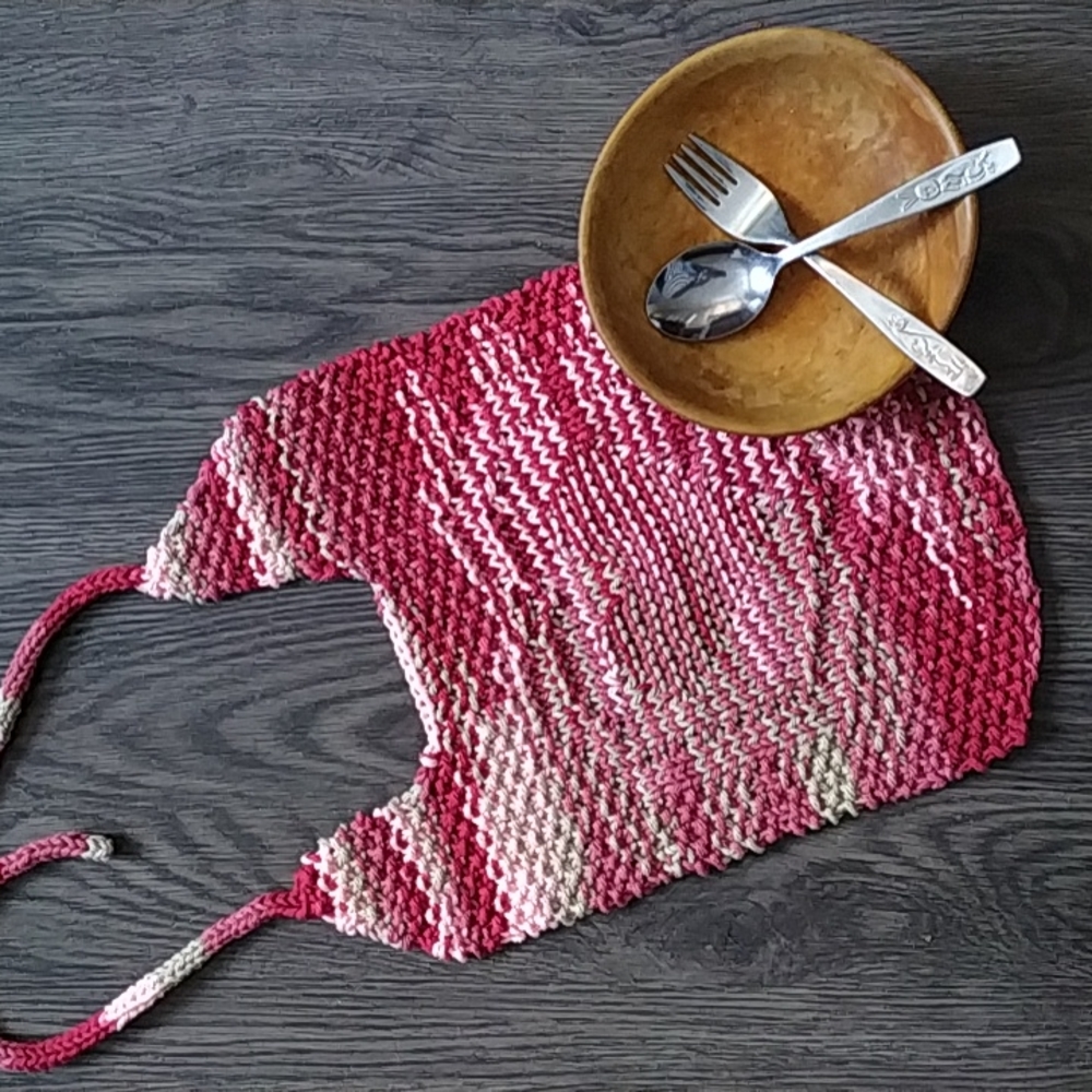 Hand Knit Baby Bib